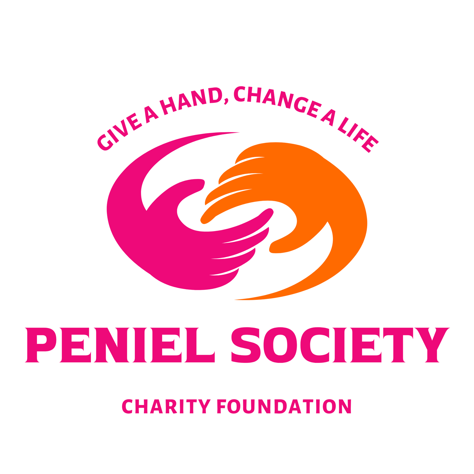 pink and red shapes community & non profit logo